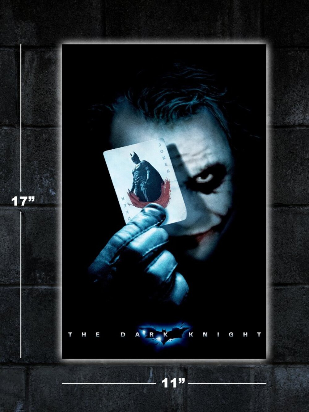Batman Dark Knight movie poster - 11x17 wall art print merch Joker Heath Ledger